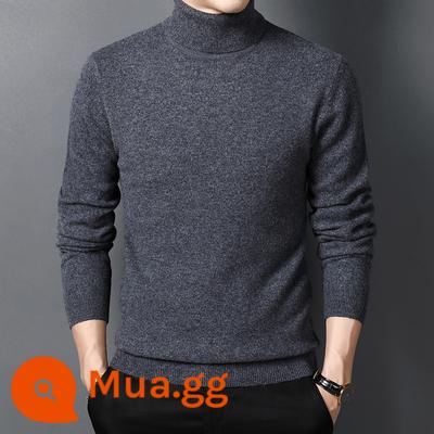 Woodpecker gỗ cashmere nam 100%loa cashmere nguyên chất áo len nam nam - Xám đậm [ve áo cao]