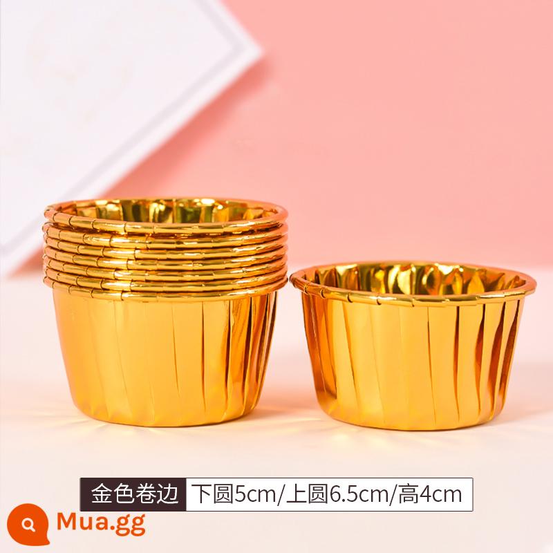 Lễ Tình Nhân Trang Trí Bánh Cắm Thỏ Tài Lộc Cupcake Viết Chèn Thẻ Bão Làm Đẹp Tài Lộc Món Tráng Miệng Chèn Thẻ - 50 cạnh uốn vàng (giấy tổng hợp lá nhôm)