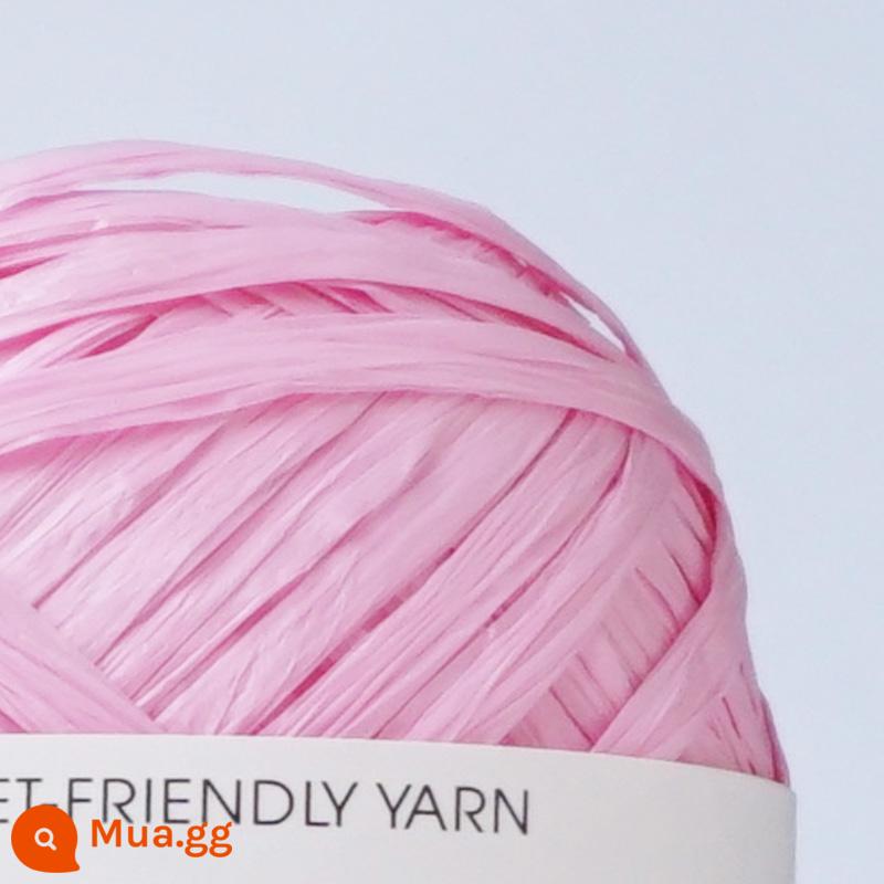 MOODKNITS Sợi Raffia Thân Thiện Với Môi Trường Sợi Cotton Cỏ Nón Túi Tự Làm Móc Thân Thiện Với Sợi Đan ECO RAFFIA - Hồng