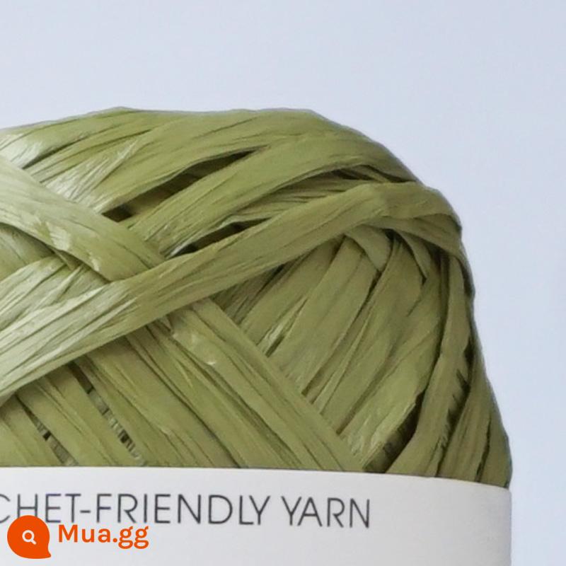 MOODKNITS Sợi Raffia Thân Thiện Với Môi Trường Sợi Cotton Cỏ Nón Túi Tự Làm Móc Thân Thiện Với Sợi Đan ECO RAFFIA - Matcha Green