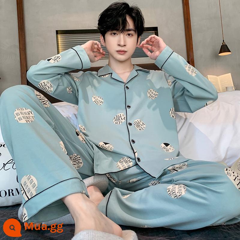 2023 Bộ Đồ Ngủ Mới Cho Nam Xuân Thu Cotton Nguyên Chất Dài Tay Ngày Hè Bé Trai Tuổi Teen Cotton Mặc Nhà - (JH) cotton nguyên chất nam 81410