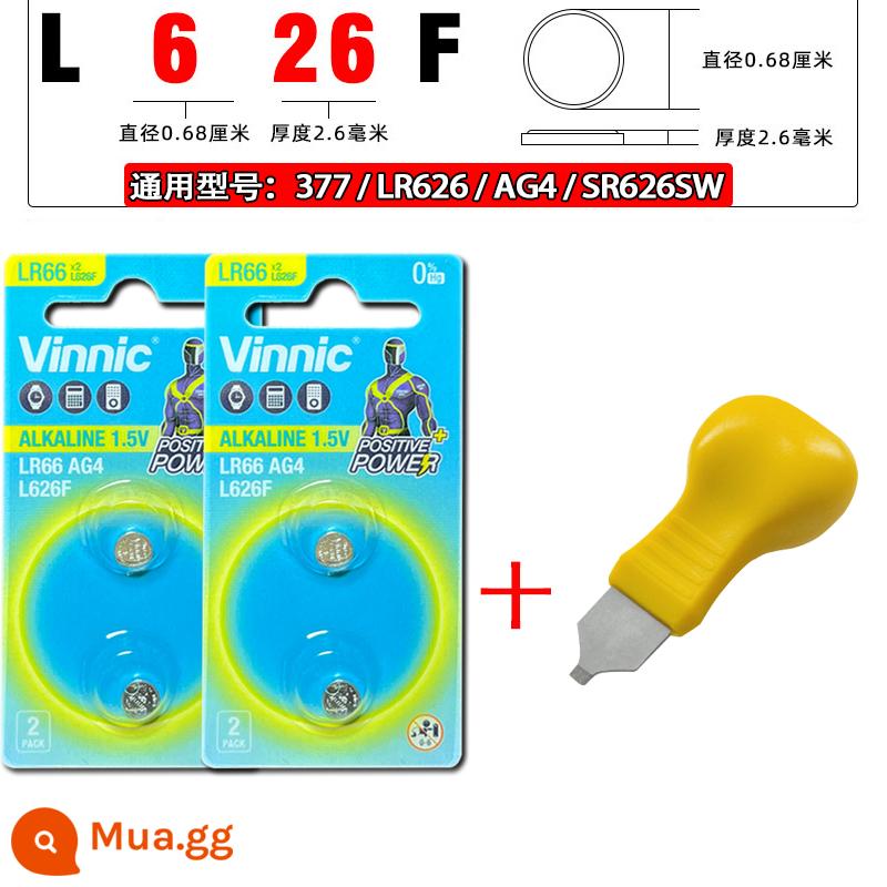 Pin đồng hồ chất lượng nhập khẩu sr626sw/377A/sr621sw/364 đồng hồ thạch anh điện tử hạt nhỏ phổ quát - Thương hiệu 626 Hồng Kông [4 viên + dao cạy] nguyên bản và chính hãng