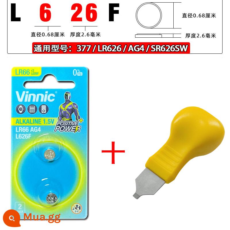 Pin đồng hồ chất lượng nhập khẩu sr626sw/377A/sr621sw/364 đồng hồ thạch anh điện tử hạt nhỏ phổ quát - Thương hiệu 626 Hồng Kông [2 viên + dao cạy] nguyên bản và chính hãng