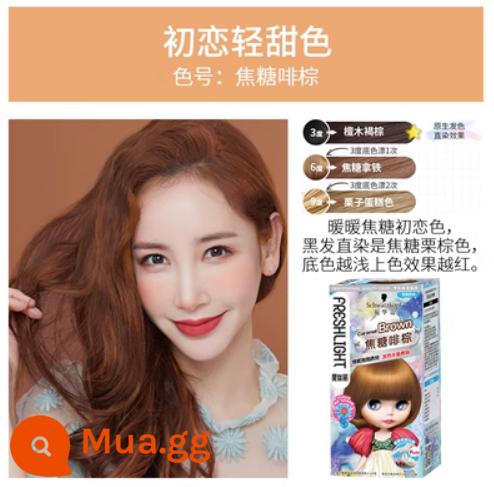 Thuốc nhuộm tóc bong bóng màu nâu xám sáng của Schwarzkopf thực vật chuyên nghiệp nhuộm retro berry Thuốc nhuộm tóc màu đỏ bordeaux làm trắng - Cà phê caramel (thuốc nhuộm bong bóng)