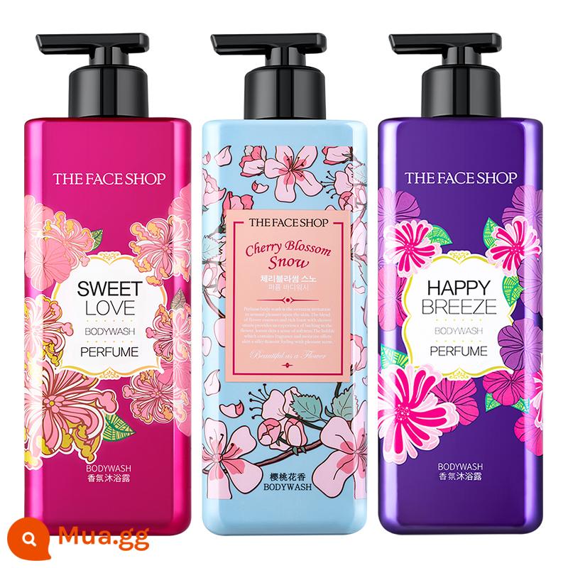 Sữa Tắm Nước Hoa The Face Shop Hương Thơm Giữ Ẩm Lâu Trọn Gói Gia Đình Màu Đỏ 3 Chai - Gió và tuyết Nhật Bản + tình yêu ngọt ngào + cuộc gặp gỡ lãng mạn