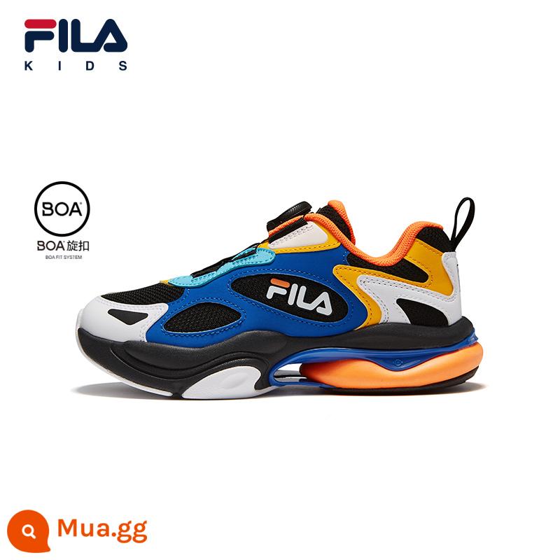 Giày Trẻ Em FILA KIDSFila Giày Chạy Bộ Trẻ Em Mùa Đông 2023 Nam Nữ Phong Cách Mới Núm Vặn Giày Thể Thao Retro - Đen/Hải quân-BP