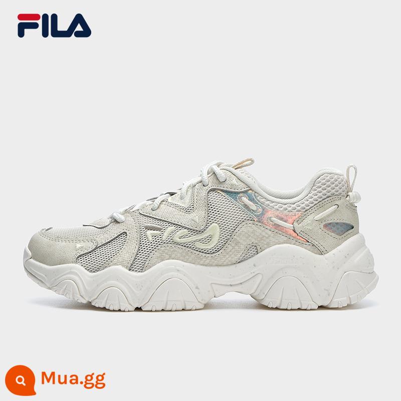 FILA Giày móng mèo Fila giày nữ thế hệ thứ 4 retro giày cũ mùa hè 2023 giày thể thao lưới thoáng khí mới - Bọt trắng-WG