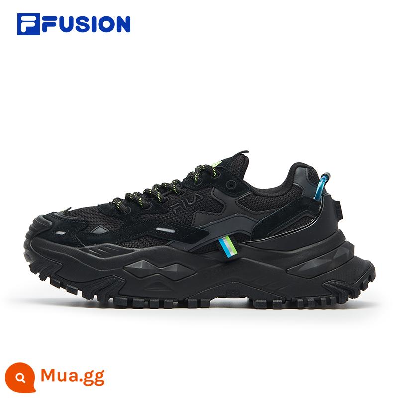 FILA FUSION Fila hợp thời trang thương hiệu giày kẹo cứng giày nữ giày thể thao tăng đế dày giày bố giày chạy bộ - Đen-BK