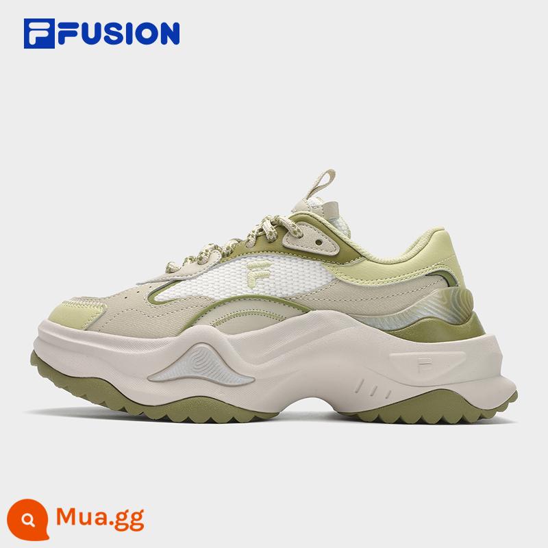 FILA FUSIONGiày nữ Fila giày bố đế dày mùa xuân 2024 giày kẹo cứng mới Giày thể thao thế hệ 2 - Thơm như tuyết trắng/xanh nhạt-WP