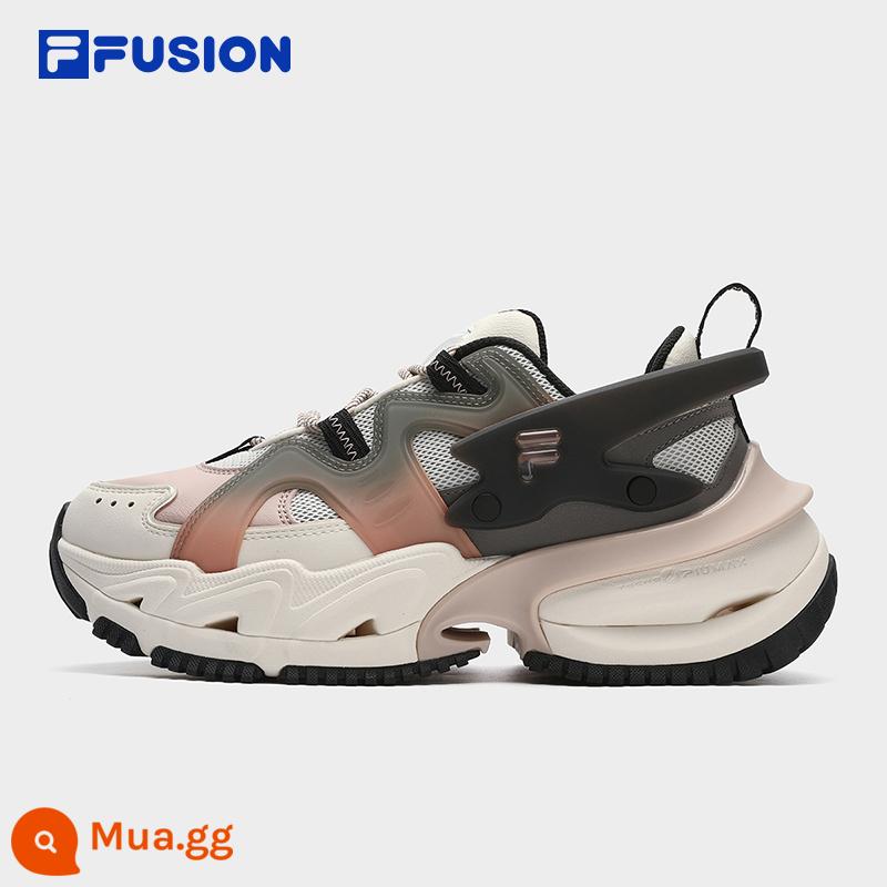 FILA FUSIONFila chính thức hợp thời trang thương hiệu giáp giày bố giày nữ giày đế dày giày thể thao thông thường - Sữa trắng/Hoa hồng khói-GC