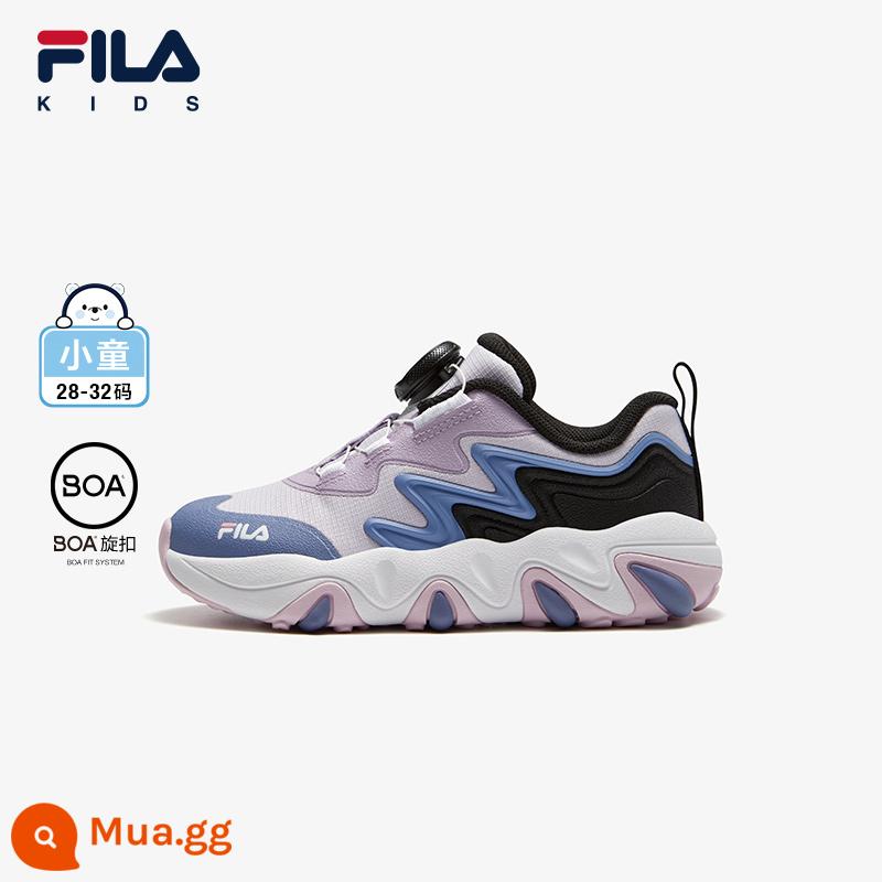 FILA KIDSFila Giày Trẻ Em Trẻ Em Tập Luyện Toàn Diện Giày Mùa Đông 2023 Nam Nữ Mới Núm Móng Vuốt Hổ giày - Tím Phong Lan/Hồng San Hô-OC