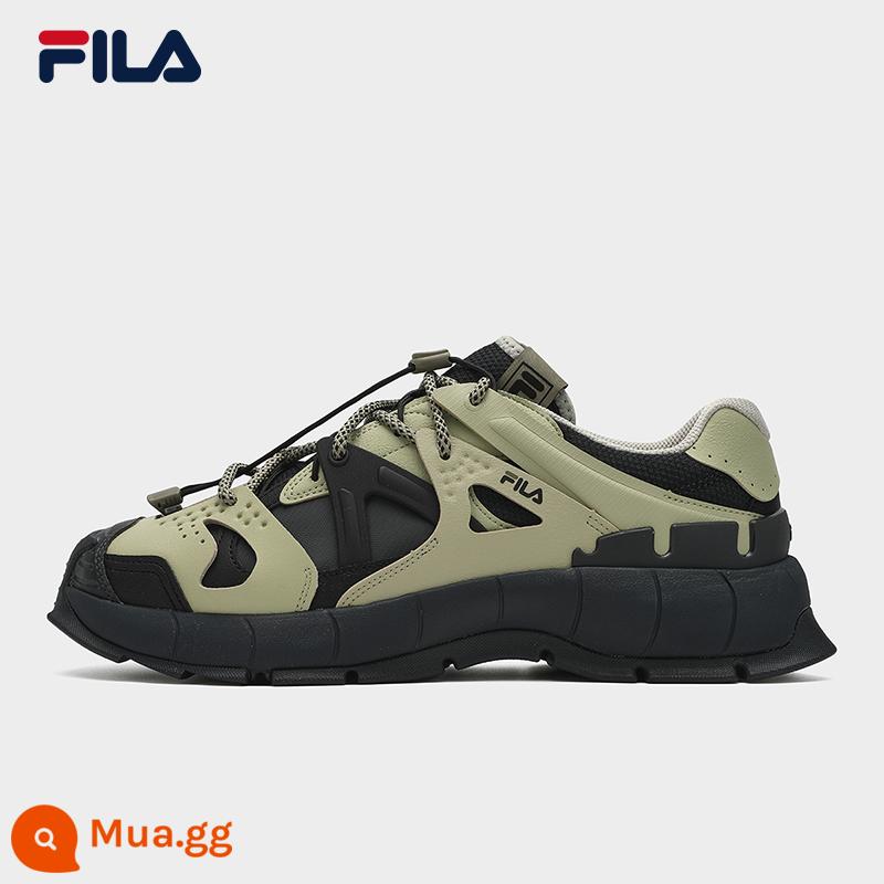 [Phong cách tương tự như Zhang Yixing] Giày nam chính thức FILA Fila, giày bố, giày thể thao retro, giày thường, giày tre - Jungle River Black/Sage Green-FS