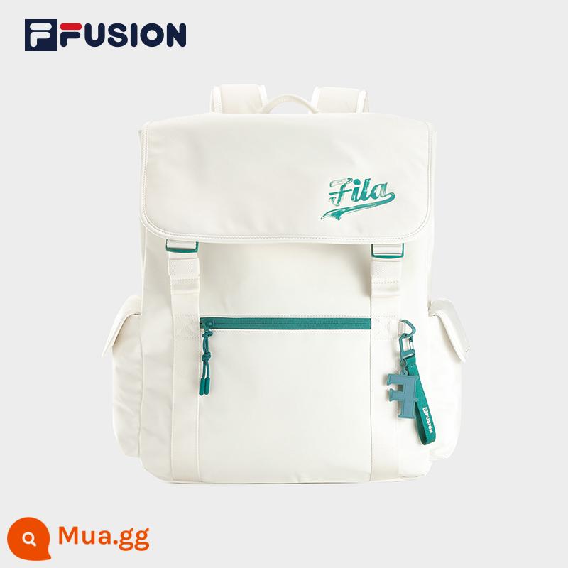 FILA FUSIONFila hợp thời trang thương hiệu ba lô cặp đôi mẫu thu đông 2023 ba lô nữ công suất lớn Túi đựng máy tính nam túi - Trắng nhạt-IV