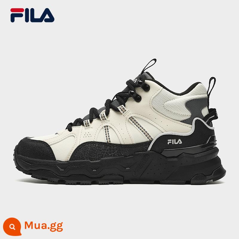 FILA Fila Chính Thức Nữ Đầy Sao Retro Giày Thể Thao Mùa Đông 2023 Mới Giữa Ống Giày Bố Giày - Măng tây đen/trắng-BW