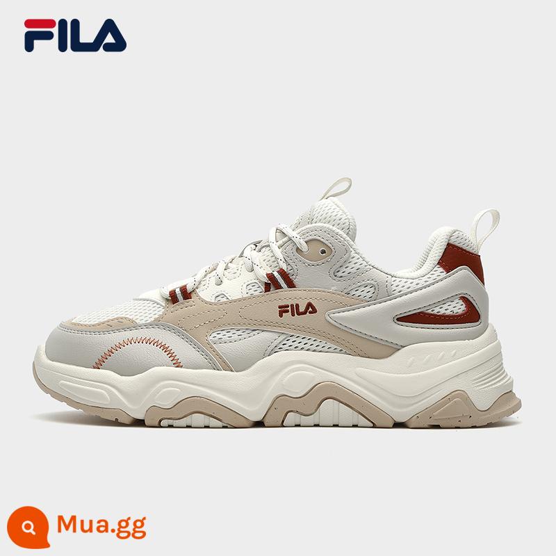 FILA Fila Chính Thức Nữ Giày Retro Giày Thể Thao Thu Đông 2023 Mới Đồi Giày Dày-Đế Bố giày - Màu trắng vi mô/màu trơn-WM