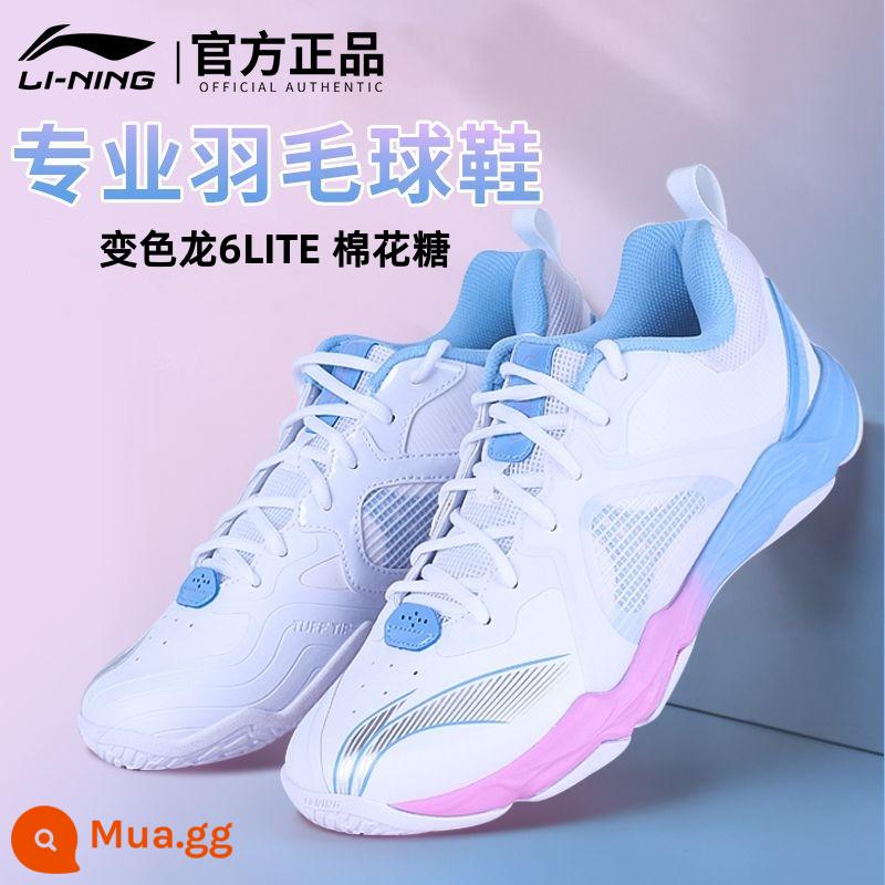 Giày cầu lông Li Ning chameleon 6LITE chính hãng chính hãng giày luyện tập cầu lông chống trơn trượt chống mài mòn cho nam và nữ AYTS012 - [Phong cách giống nhau cho nam và nữ] Màu kẹo dẻo