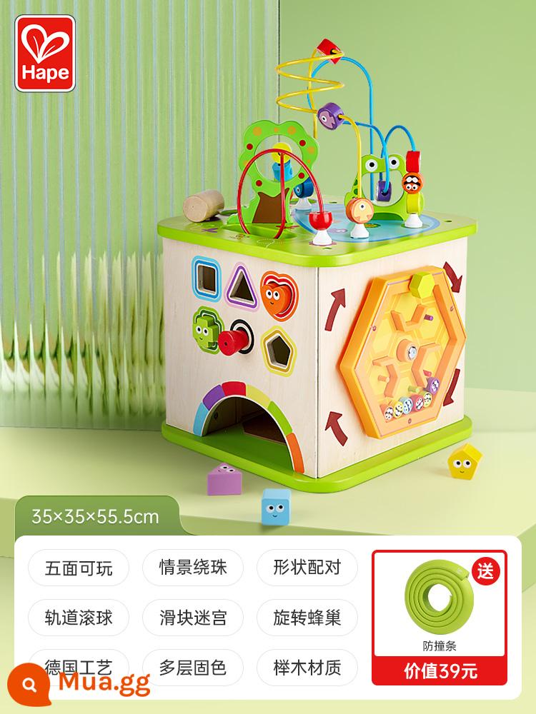 Hape Nông Trại Vui Vẻ Hộp Trò Chơi Hạt Lục Giác Hộp Kho Báu Bé Dây Trang Sức Giáo Dục Giáo Dục Sớm Đồ Chơi - Hộp trò chơi nông trại vui vẻ