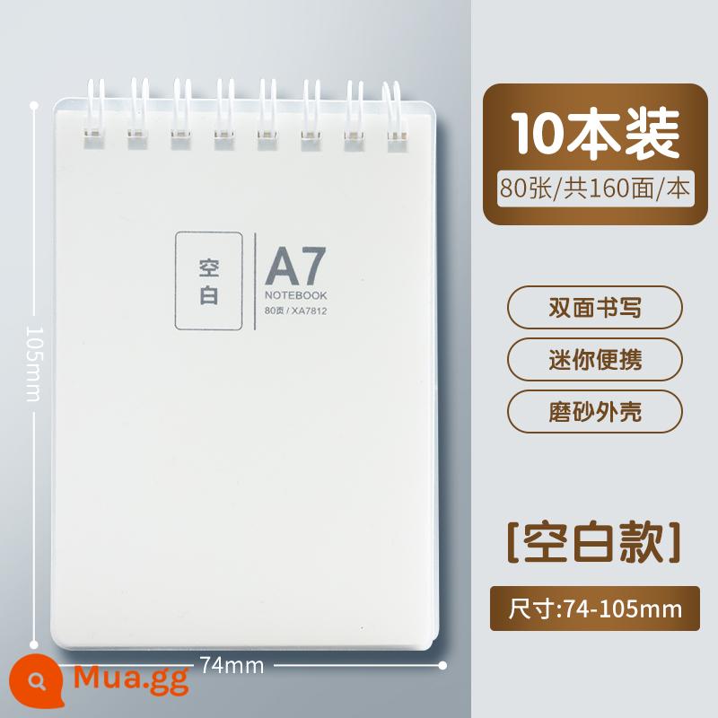 Sổ ghi chép nhỏ Chenguang để mang theo bên mình a7 nhỏ dòng ngang nhỏ di động túi ghi chú học sinh cuộn dây đơn giản dễ viết một từ đơn ghi chép bài tập về nhà sổ ghi nhớ văn phòng phẩm hình vuông - A7 trống 10 sổ tay/sổ bỏ túi