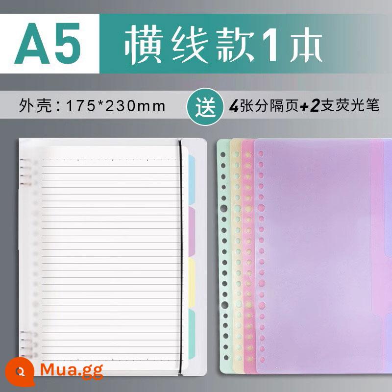 Văn phòng phẩm Chenguang B5 sổ rời không cầm tay lưới đường kẻ ngang đa quy cách A4 có thể tháo rời lõi dày sổ ghi chép kiểm tra đầu vào của học sinh cuốn sách câu hỏi sai cuộn - Trắng/A5 gạch ngang 1 cuốn/không gây khó chịu