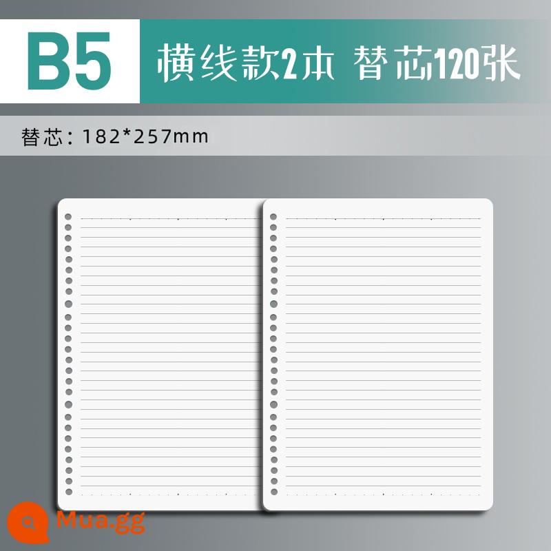 Văn phòng phẩm Chenguang B5 sổ rời không cầm tay lưới đường kẻ ngang đa quy cách A4 có thể tháo rời lõi dày sổ ghi chép kiểm tra đầu vào của học sinh cuốn sách câu hỏi sai cuộn - 2 bộ nạp B5/tổng ​​cộng 120 tờ Không có vỏ, chỉ nạp lại!