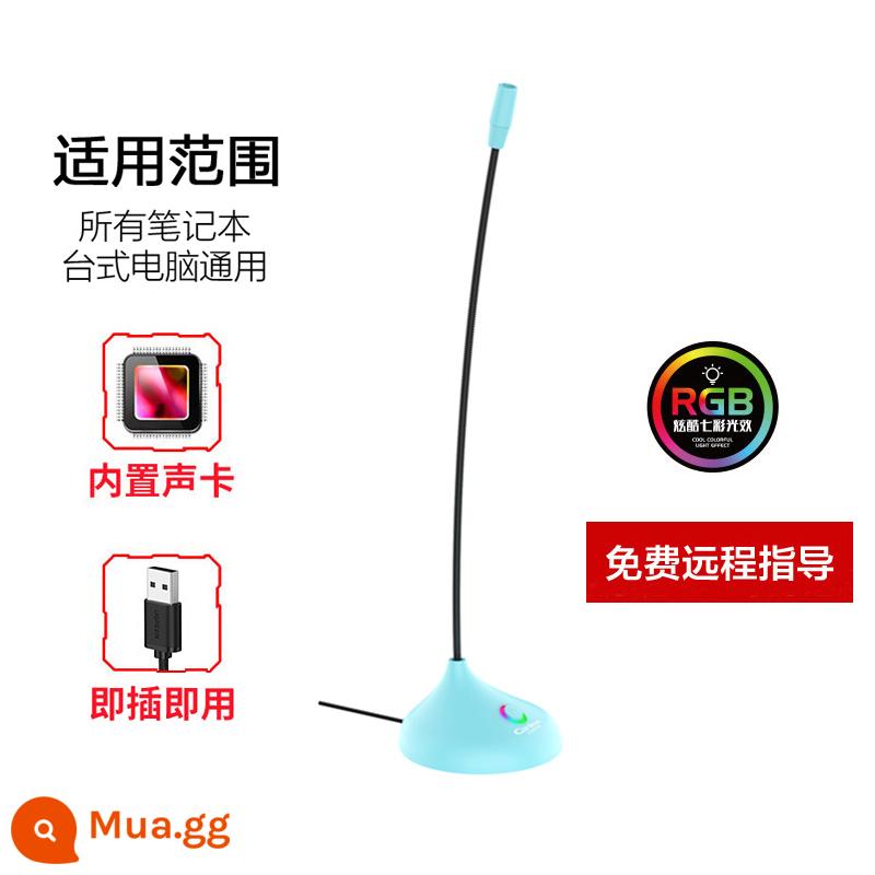 Micrô Jiahe CM-208 máy tính để bàn micrô trò chơi bằng giọng nói máy tính xách tay USB giảm tiếng ồn phổ quát ăn gà neo trực tiếp bài hát K hội nghị tại nhà YY thiết bị ghi âm trò chuyện micrô điện dung mic - Phiên bản USB màu xanh lá cây