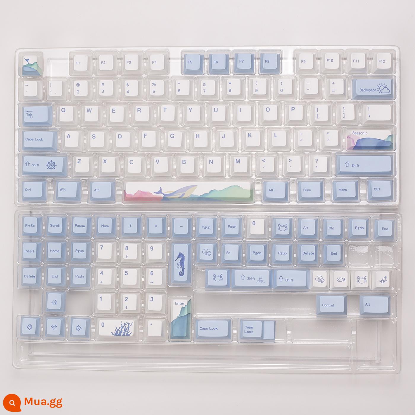 Keycap vần biển pbt năm mặt thăng hoa chiều cao ban đầu áp dụng 108 104 980 100 87 84 68 61 - Túi Haiyun 129 chìa khóa