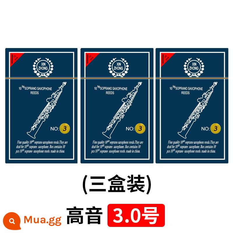 Xinzhong saxophone sậy drop e drop b cao độ tenor clarinet clarinet alto người mới bắt đầu phụ kiện nhạc cụ - Saxophone Soprano (Ba Hộp) 3.0