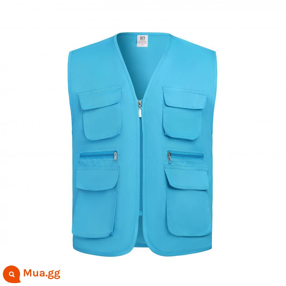 Nhiều túi cổ chữ V áo liền quần vest tùy chỉnh tình nguyện vest in du lịch chụp ảnh quảng cáo dụng cụ in logo - Hồ