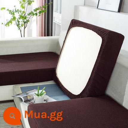 Kẻ sọc co giãn ghế sofa bao gồm tất cả kết hợp ghế sofa đệm tựa lưng bọc ghế sofa đa năng bọc ghế sofa - Cà phê đen kẻ sọc