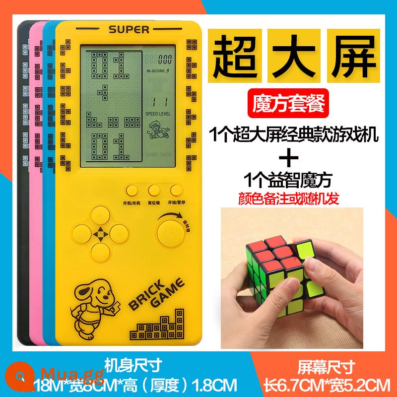 Máy chơi game Tetris màn hình lớn cổ điển cầm tay đồ chơi trẻ em cổ điển nhỏ di động hoài cổ ra đời từ những năm 80 - Màn hình lớn cổ điển 4,1 inch + khối xếp hình + pin Gửi đơn đặt hàng và ghi chú màu sắc