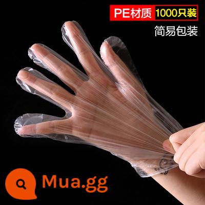 Dùng Một Lần Găng Tay Rửa Chén Nữ Công Việc Nhà Bếp Bền Kéo Dài PVC Mùa Đông Cao Su Hộ Gia Đình Chống Nước Mỏng Miếng Dán - Găng tay dùng một lần PE [1000 chiếc]