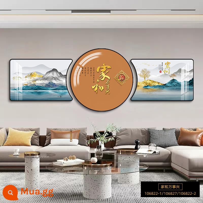 Tranh trang trí phòng khách phong cách Trung Quốc mới tranh treo tường sofa nền tường treo tranh ánh sáng sang trọng hiện đại tối giản bộ ba bức tranh tường mới - nhà và mọi thứ