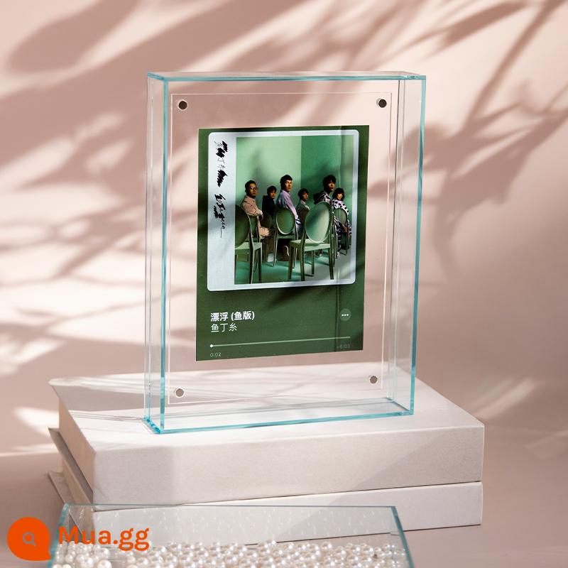 tự làm màu acrylic trong suốt khung ảnh nhỏ rửa ảnh sáng tạo làm thành bảng Polaroid đóng khung tranh cao cấp ý nghĩa - màu xanh lá