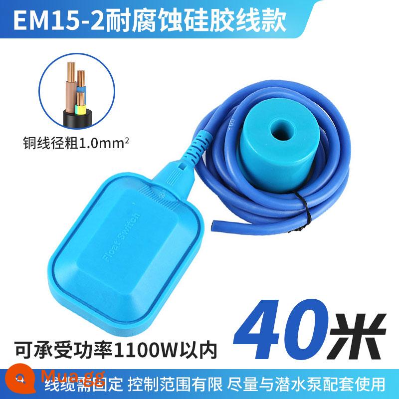 Elico chịu nhiệt độ cao công tắc phao mực nước bộ điều khiển mức chất lỏng silicone chống ăn mòn tháp nước bơm nước tự động - Dây silicon chống ăn mòn và chịu nhiệt độ cao EM15-2 (40 mét)