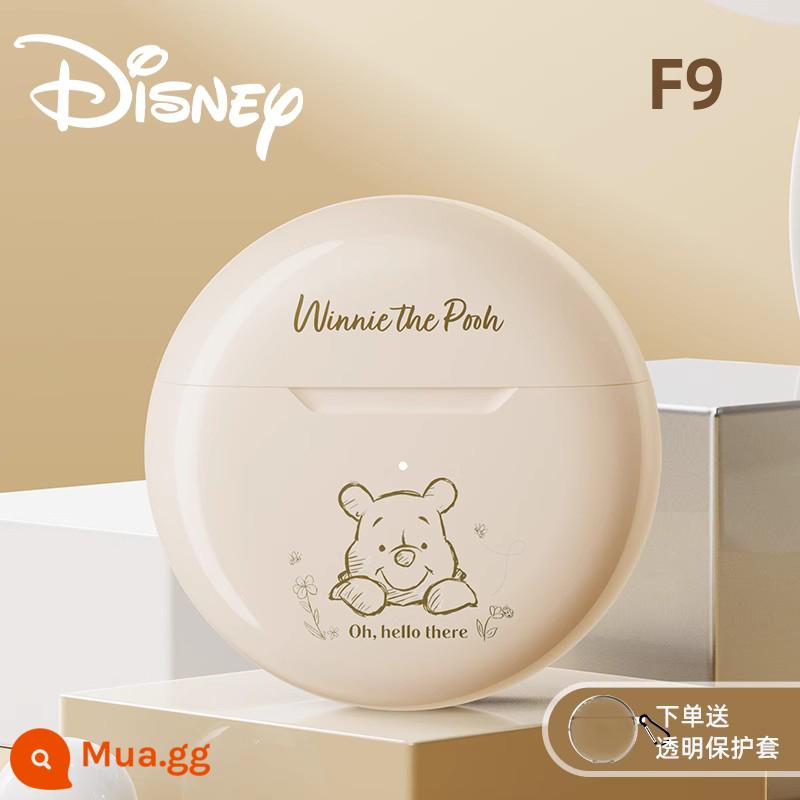 Tai Nghe Bluetooth Chính Hãng Disney Không Dây Thực Sự Chế Độ Chờ Siêu Dài Giảm Tiếng Ồn Áp Dụng Cho Apple Huawei Xiaomi 2023 Mới - Màu be - Winnie the Pooh ★ ốp lưng trong suốt miễn phí [mở nắp và kết nối + Giảm tiếng ồn cuộc gọi ENC + thời lượng pin siêu dài]