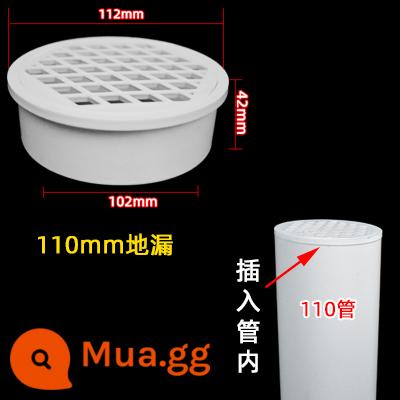 Thoát sàn PVC chèn ban công đơn giản khử mùi hàng bên tròn vuông nhựa thoát sàn phòng thay đồ 50 75 110 160 - 110 ống thoát sàn đơn giản