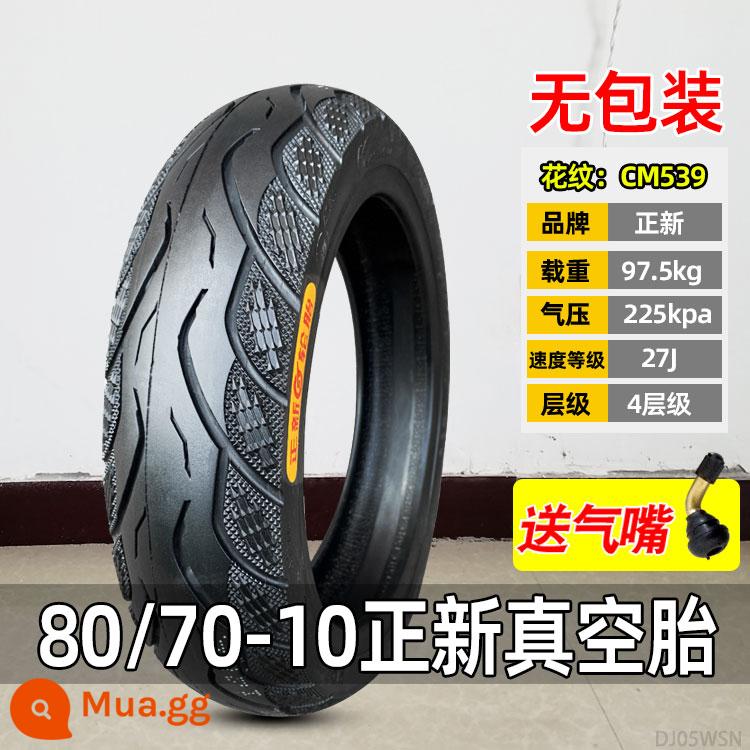 Vỏ xe máy điện Zhengxin 60/70/80/90/100-10 60100-10 inch chính hãng - Lốp không săm không đóng gói 80/70-10 Zhengxin