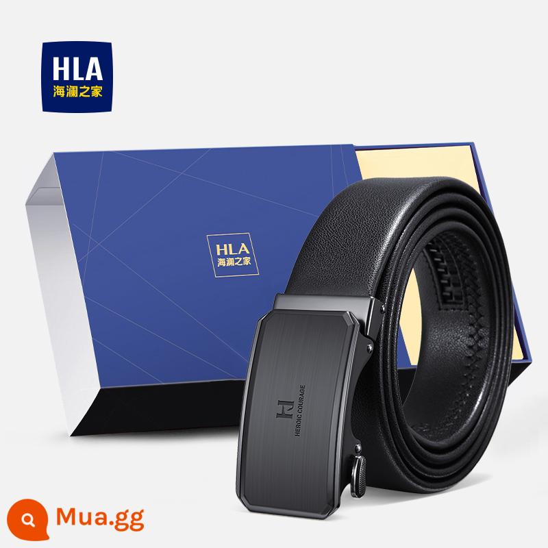 HLA/Hailan Nhà Thắt Lưng Nam Thật Dây Khóa Tự Động Tặng Hộp Quà Tặng Sinh Nhật Bạn Trai Bố Mới dây - Phong cách ⑧ Thời trang chải chuốt [Hộp quà màu xanh] 589