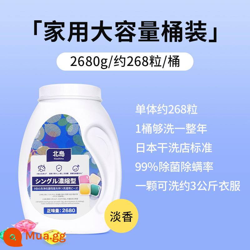 Nước giặt North Island của Nhật Bản hạt cô đặc hạt thơm lâu hạt gia dụng cô đặc khử nhiễm mạnh khử nhiễm khử mầm khử độc ba trong một - Thùng dung tích lớn/268 miếng/2680g