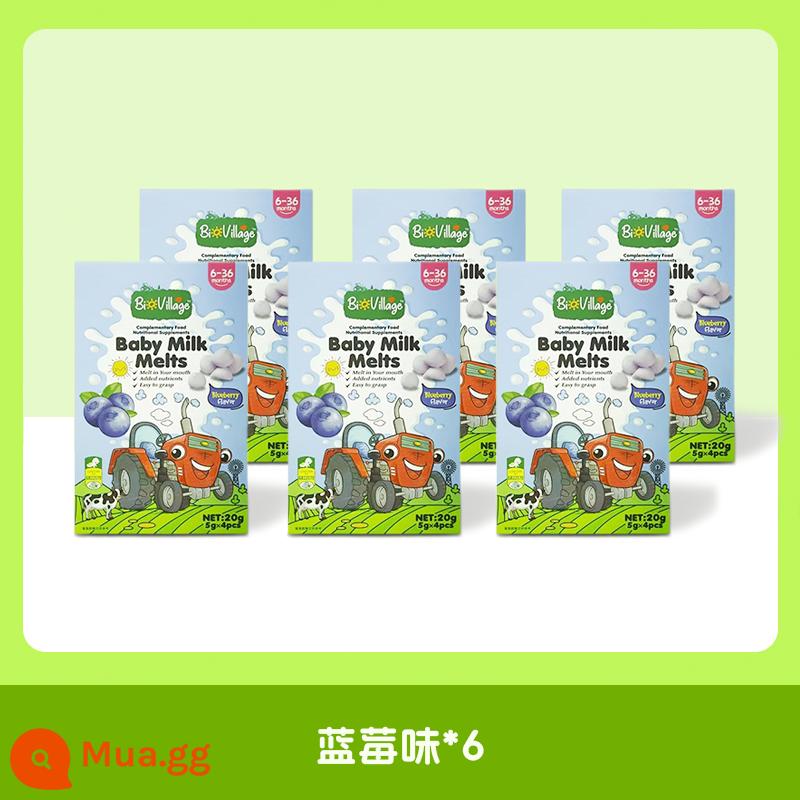 Bánh ăn dặm Biocchi đậu hòa tan không thêm sữa dành cho trẻ sơ sinh hương vị đậu hòa tan nguyên bản 6 tháng + thức ăn dặm cho bé - [Khuyến nghị dự trữ] Hương vị việt quất * 6