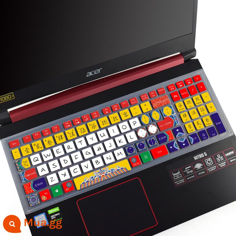 Acer Màng bảo vệ bàn phím Acer Shadow Knight 4 Máy tính xách tay AN515 NITRO 5 Đế che bụi máy tính Shadow Knight 3 thế hệ phiên bản nâng cao Vỏ silicon chống nước hình cô gái hoạt hình dễ thương - [Hiệp sĩ bóng tối 4] Bức tranh Tử Cấm Thành