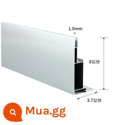 Cấu hình hộp đèn Kabu khung uv HD phim mềm hộp đèn túi cột h kéo vải hồ sơ biển quảng cáo hợp kim nhôm ngoài trời - Bạc một mặt 8 cm (dày 1,0)