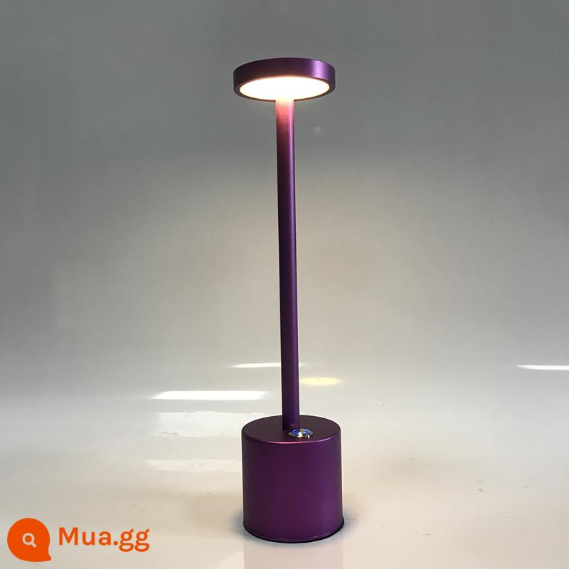 Đèn Led Sạc Thanh Đèn Bàn Cá Tính Sáng Tạo Cafe Phòng Ăn Thanh Rõ Ràng Dịch Vụ Đèn Ngủ Cảm Ứng Kim Loại Đèn Bàn - Mẫu màu tím nhạt vàng