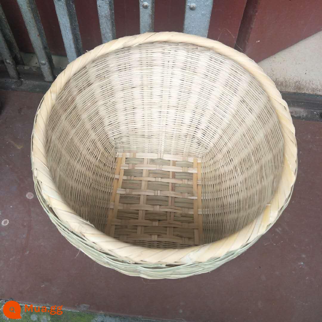 Giỏ tre lớn handmade, sản phẩm tre đan, giỏ tre, giỏ đựng thức ăn, giỏ đựng đồ, giỏ đám cưới, thùng quét rác - Đường kính 30cm cao 21cm