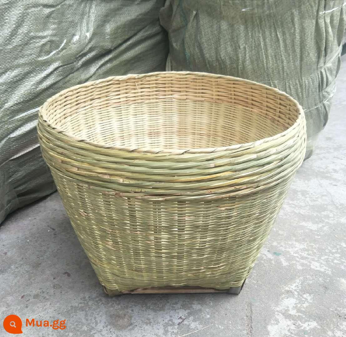 Giỏ tre lớn handmade, sản phẩm tre đan, giỏ tre, giỏ đựng thức ăn, giỏ đựng đồ, giỏ đám cưới, thùng quét rác - Đường kính 44cm cao 35CM