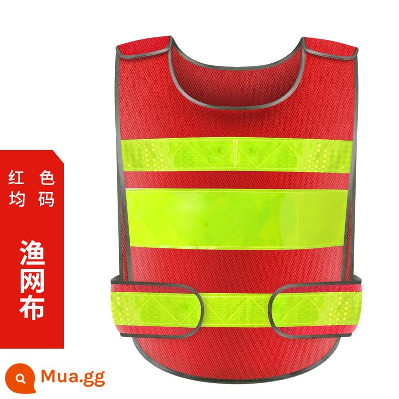 Trường dạy lái xe Yiyun quản lý bãi đậu xe vest tòa nhà áo phản quang xây dựng giao thông kiểm tra an ninh quần áo thuyết phục - 001 màu đỏ