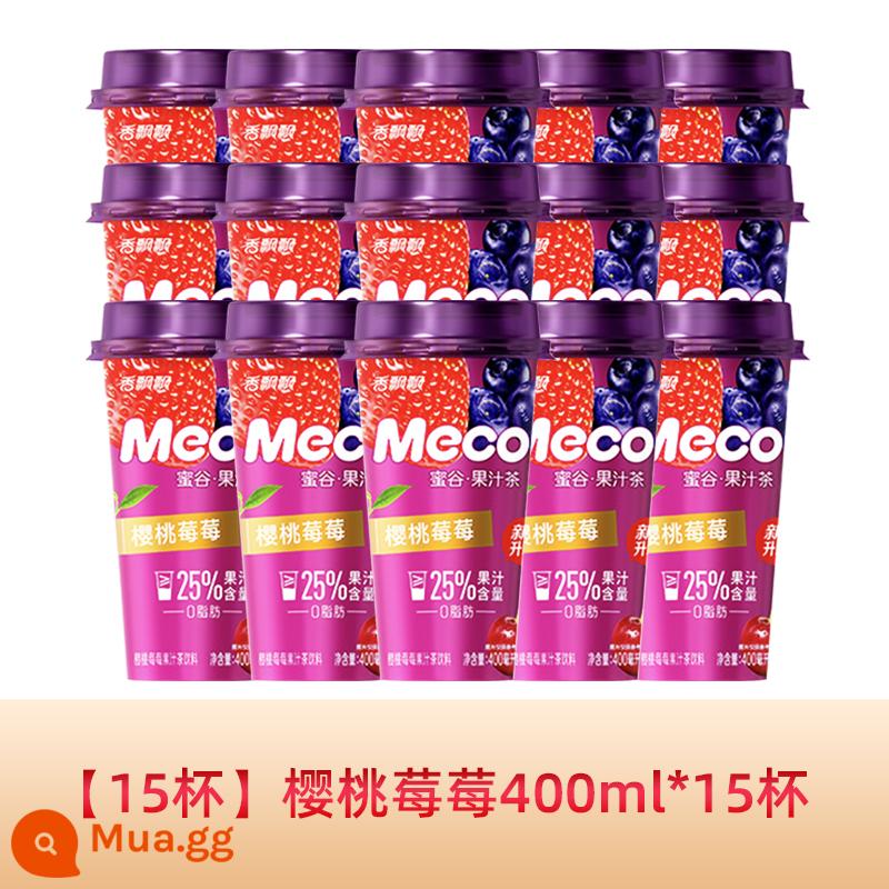 Xiangpiaopiao meco mật ong thung lũng trà nước trái cây trà trái cây uống 400ml * 15 ly hộp đầy đủ đào bưởi đỏ uống liền - [15 cốc] Quả anh đào 400ml*15 cốc