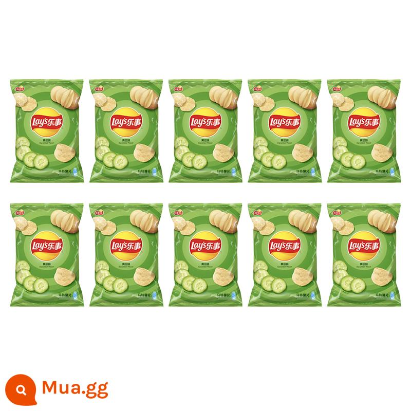 Lay's Khoai Tây Chiên Gói Lớn 70G * 10 Túi Thực Phẩm Phồng Gói Quà Ăn Vặt Snack Chính Hãng Khoai Tây Chiên Bán Buôn - [10 túi] Hương dưa leo 75g*10 túi.