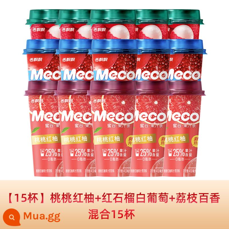 Xiangpiaopiao meco mật ong thung lũng trà nước trái cây trà trái cây uống 400ml * 15 ly hộp đầy đủ đào bưởi đỏ uống liền - [15 cốc] Trộn 15 cốc bưởi đỏ đào + lựu đỏ và nho trắng + vải thiều và chanh dây