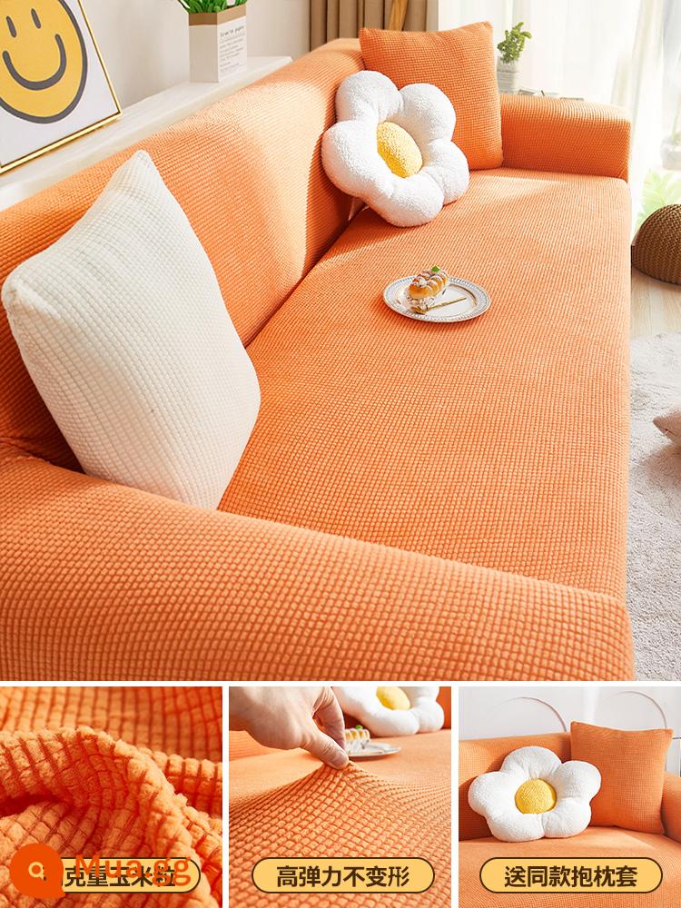 Vỏ bọc ghế sofa bao gồm tất cả các loại vỏ hình chữ vạn mùa thu đông Vỏ bọc ghế sofa 2023 Vỏ đàn hồi phổ thông bốn mùa mới chống mèo cào - Cánh Đồng Lúa Mì - Cam